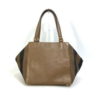 FENDI Pecan bi fold flat handbag bag leather brown